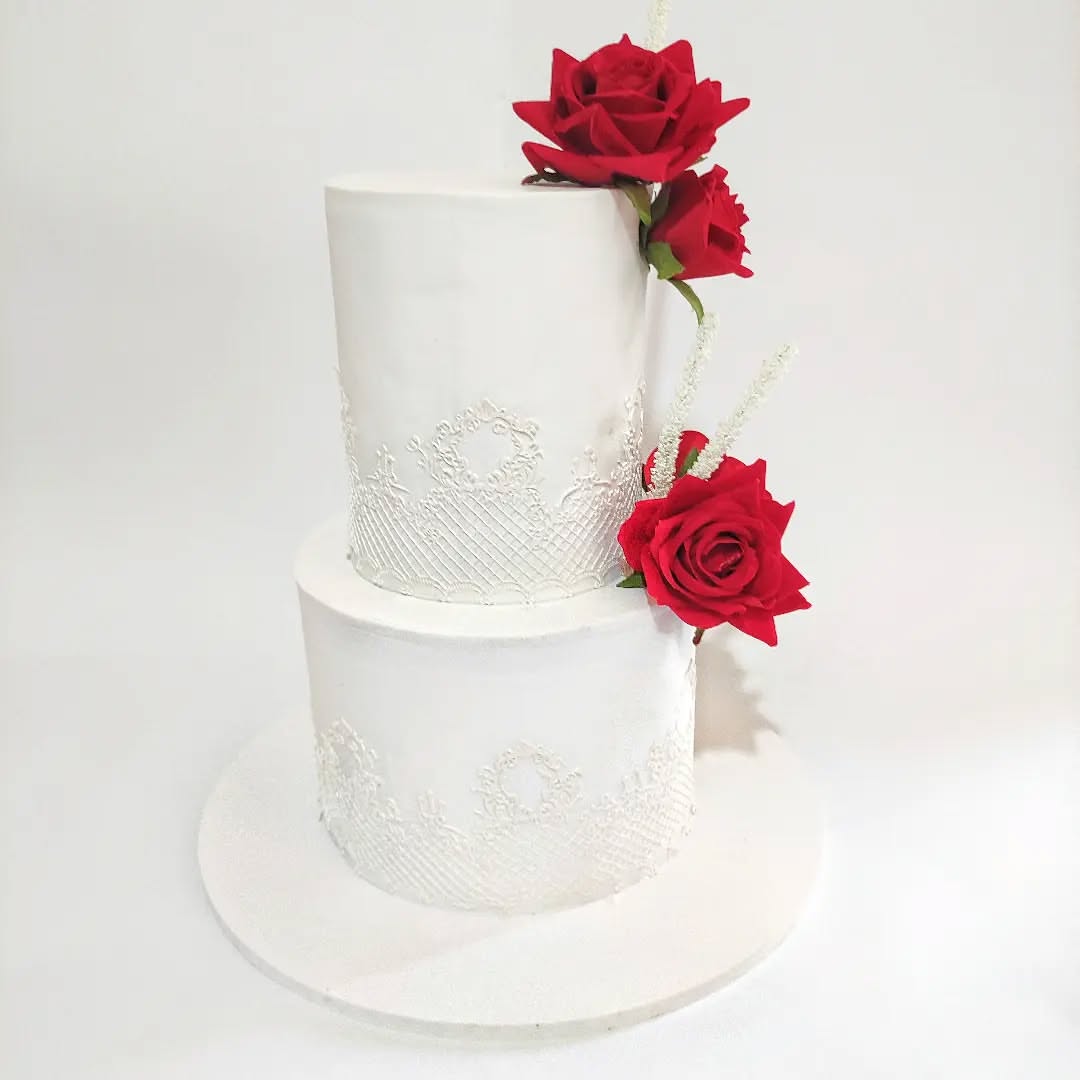 Classic White Wedding Cake